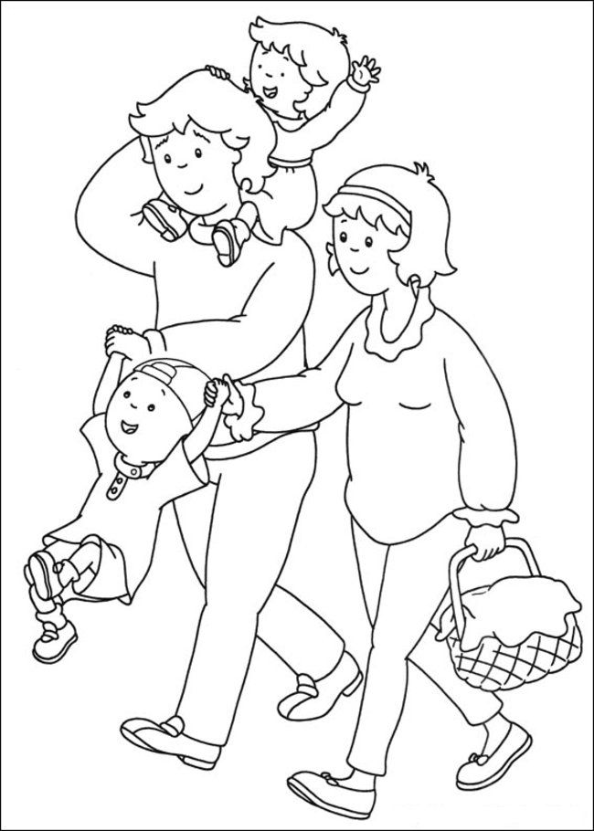 Plansa de colorat cu Caillou 65 62